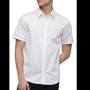 Calvin Klein White Casual Button Down Shirt